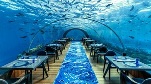 Undersea Restaurant near Komandoo Maldives