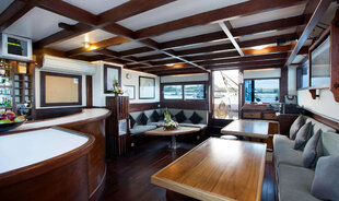 Lounge on Liveaboard Yacht