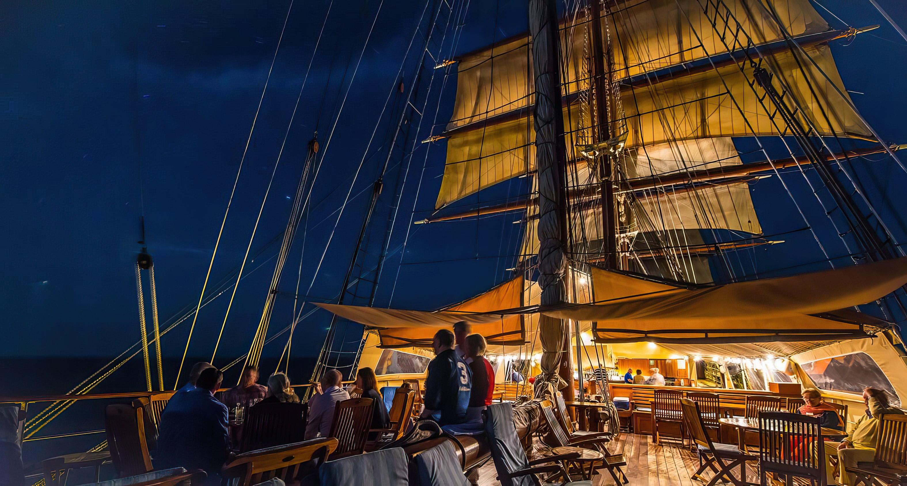 Sea Cloud deck BBQ Atlantic